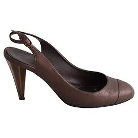 Chanel Brown heels Brown