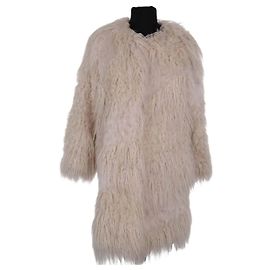 Zadig & Voltaire White Faux Fur Coat M White