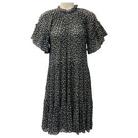 Ulla Johnson Midnight Blue Cotton Doris Flutter Sleeve Dress Navy blue