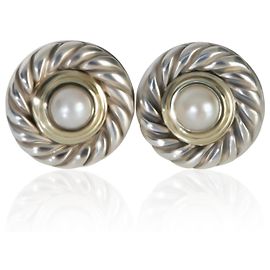 Orecchini Cookie in oro giallo, argento sterling e perle David Yurman Altro