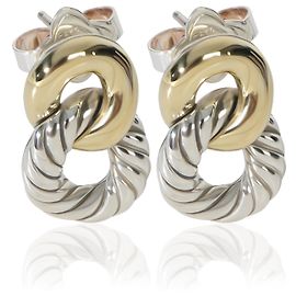 David Yurman Orecchini Belmont Curb Link in oro giallo e argento sterling Altro