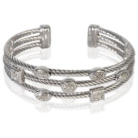 Bracciale David Yurman in argento sterling e diamanti Confetti a 3 file Altro