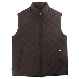 Corneliani Steppweste mit Reißverschluss in Braun, Größe 50 IT Braun