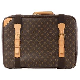 Bolsa de viagem Louis Vuitton Satellite 50 em canvas Monogram marrom Bege