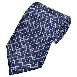 Gravata de seda Bulgari azul Azul