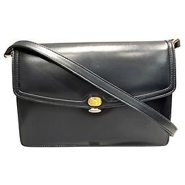 Céline Borsa a mano e borsa a tracolla in pelle blu navy CELINE Carriage Hardware da donna Blu navy