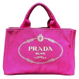 Bolsa Tote de lona rosa Prada Canapa para mulheres Rosa