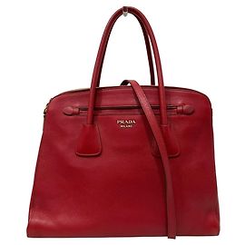 Sac à bandoulière en cuir bordeaux Prada Bordeaux