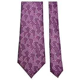 Tom Ford Purple Geometric Silk Tie Purple