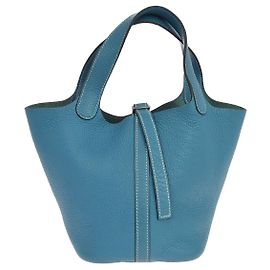 Hermès Hermes Picotin Bag Clemence PM Blue