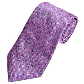 Chopard Cravate en soie jacquard Rose Violet