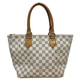 Sac à main Louis Vuitton Damier Azur Saleya PM Blanc