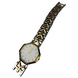 Vintage Yves Saint Laurent Stainless Watch Silver Silvery