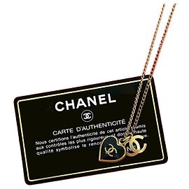 Collier Chanel Heart Coco Mark Doré