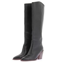 Ba&Sh Bottes noires à talons en cuir Black