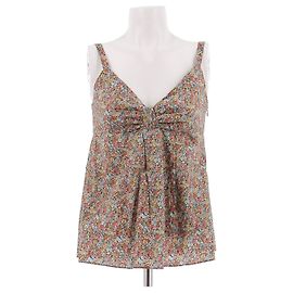 Top de algodón con estampado floral beige Cacharel Talla 38 Beige