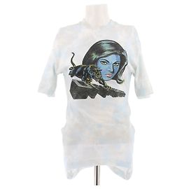 Off White Printed Cotton T-shirt White White