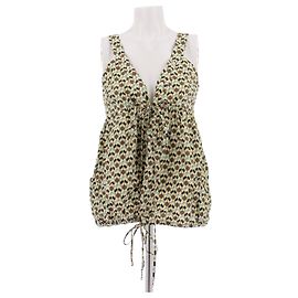 Top de algodón estampado Marni Beige Talla 40 Beige