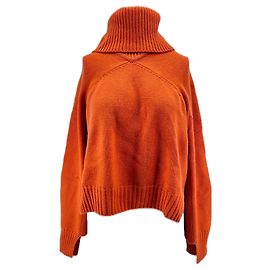 Autre Marque Pull en laine orange Rosetta Getty S Orange