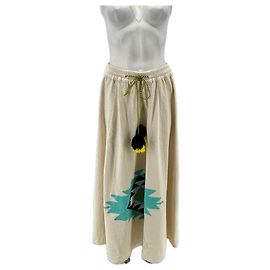 Reminiscence Saia longa creme e estampada Bege