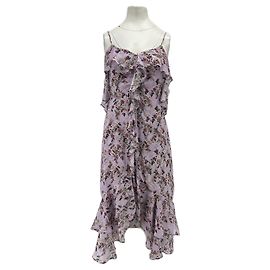 Autre Marque Robe en lin rose à fleurs INTERMIX Rose