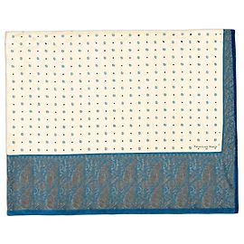 Autre Marque Sciarpa in seta Aloesta blu e bianca Blu