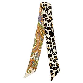 Etro Twilly multicolore con stampa paisley e leopardata Multicolore