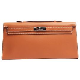 Hermès Brown 2007 kelly pochette bag Brown