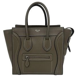 Céline Sac cabas Celine Luggage Micro Shopper Beige