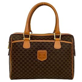 Céline Sac à main Celine Vintage Macadam Blazon Pattern Marron
