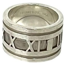 Tiffany & Co Bague Atlas large en argent massif Tiffany Argenté