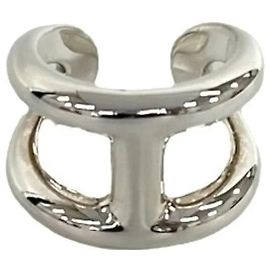 Hermès HERMES Osmo's GM Band Ring Silvery