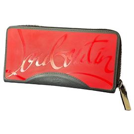 Christian Louboutin Zipped Leather Wallet - Black/Red Black Red