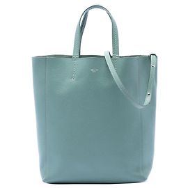 Céline Cabas vertical Celine en cuir de veau grainé bleu Small Bleu Bleu clair
