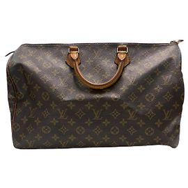 Louis Vuitton Monogram Speedy Handbag Brown