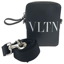 Valentino Garavani Borsa a tracolla in pelle Valentino con logo VLTN Nero