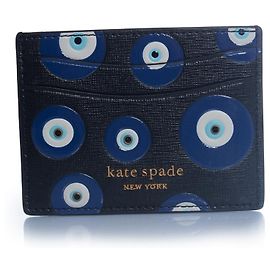 Kate Spade, leather card holder with eye print Multiple colors