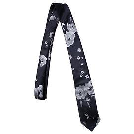 Burberry, cravate à imprimé floral noir Multicolore