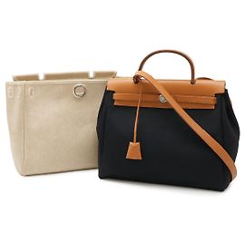 Hermès Borsa 2WAY Hermes Herbag PM Nero Beige Nero