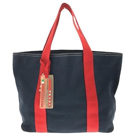 Sac cabas en toile Canapa Prada Bleu