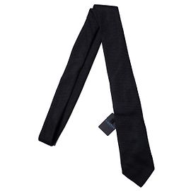Lanvin, cravatta strutturata nera Nero