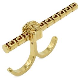 Versace Medusa Greca Double Ring Gold Golden Metallic