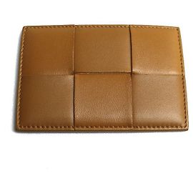 Bottega Veneta Cassette Leather Card Case Brown