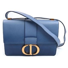 Borsa a tracolla in pelle 30 Montaigne Dior Blu