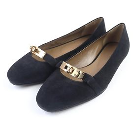 Hermès Escarpins Bilbao Kelly Buckle Suede Hermes Noir