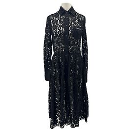 Prada Vestido de encaje negro Negro