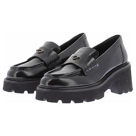 Ba&Sh Mocassins de couro preto Preto