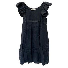 Isabel Marant Midikleid aus Leinen in Mitternachtsblau Blau