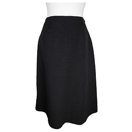 Hermès Black Camel-Blend Skirt Black