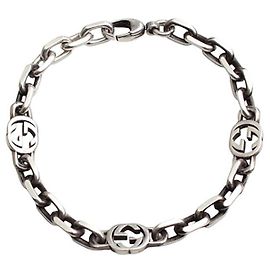 Gucci Bracciale a catena con logo GG argento Multicolore